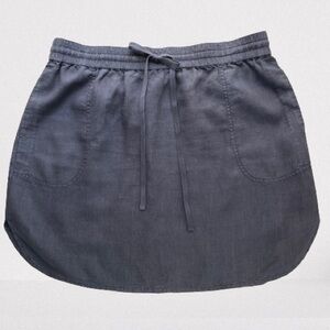 Caslon 100% Linen Gray Mini Skirt